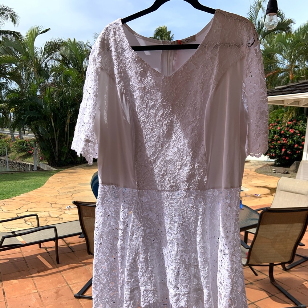 White Peplum Top